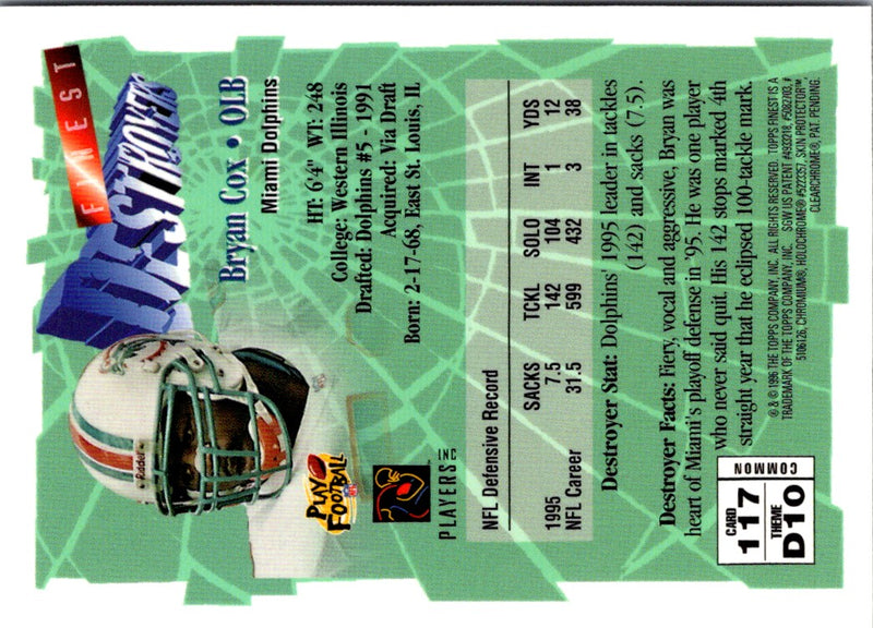 1996 Topps Bryan Cox