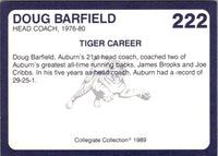 1989 Collegiate Collection Auburn Coke 580 Doug Barfield #222