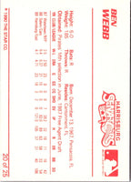 1990 Star Harrisburg Senators Ben Webb #20