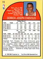1990 Hoops Derrick Chievous #72