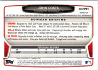 2013 Bowman Draft Picks & Prospects Chrome John Costa #BDPP81