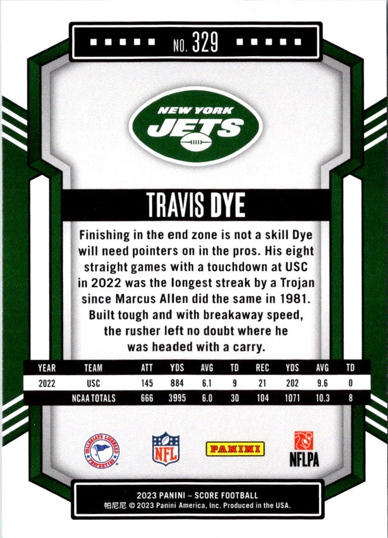 2023 Score Travis Dye