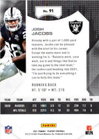 2021 Panini Playoff Josh Jacobs #91