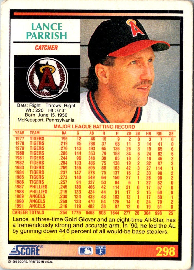 1992 Score Lance Parrish