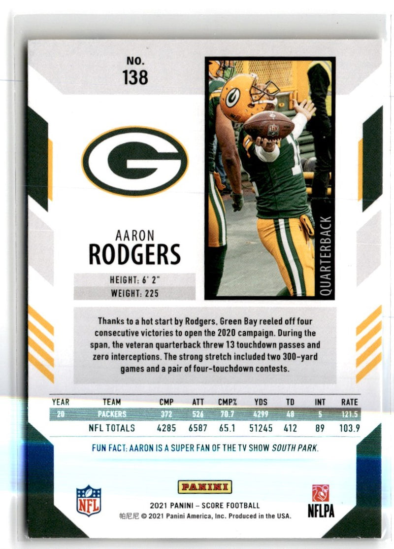 2021 Panini Prizm Aaron Rodgers