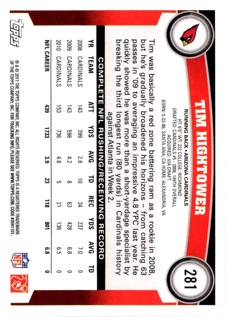 2011 Topps Tim Hightower