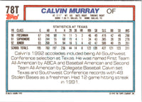1992 Topps Traded Calvin Murray #78T Rookie