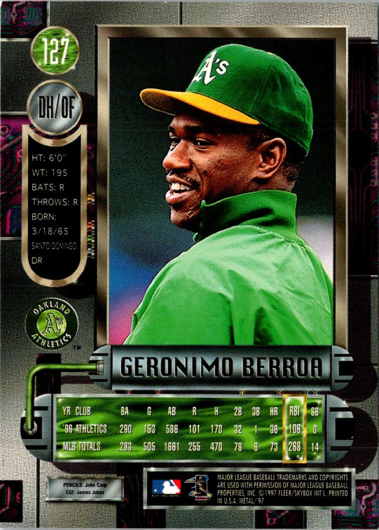 1997 Metal Universe Geronimo Berroa