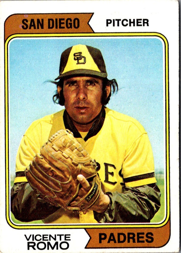 1974 O-Pee-Chee Vicente Romo #197