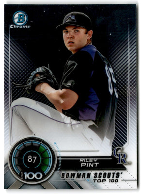 2018 Bowman Scouts' Top 100 Riley Pint #BTP-87