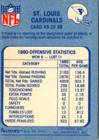1981 Fleer Team Action St. Louis Cardinals Offense #45