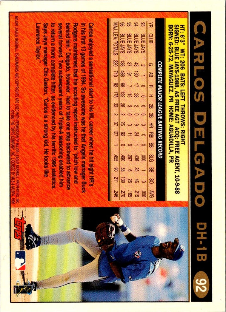 1997 Topps Carlos Delgado