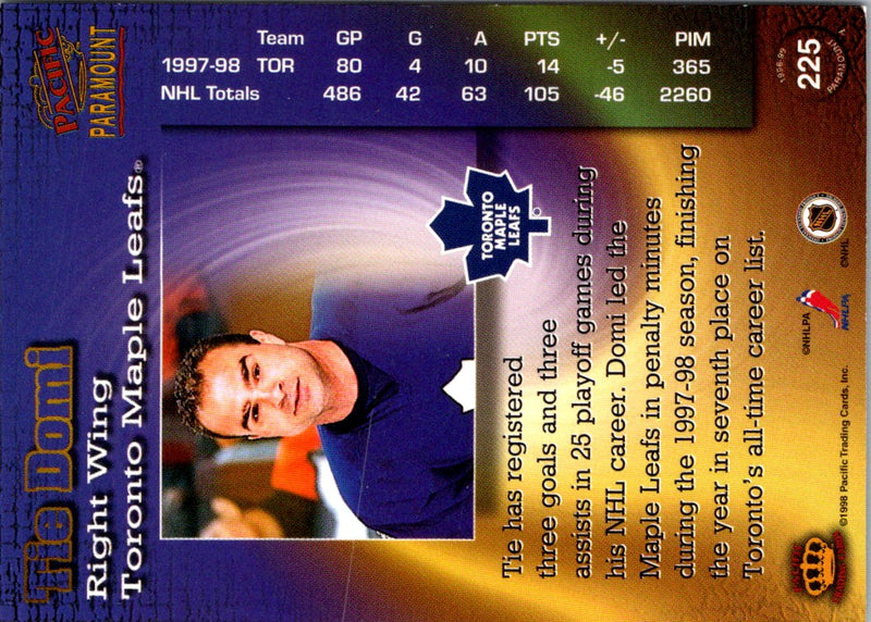 1998 Pacific Paramount Copper Tie Domi