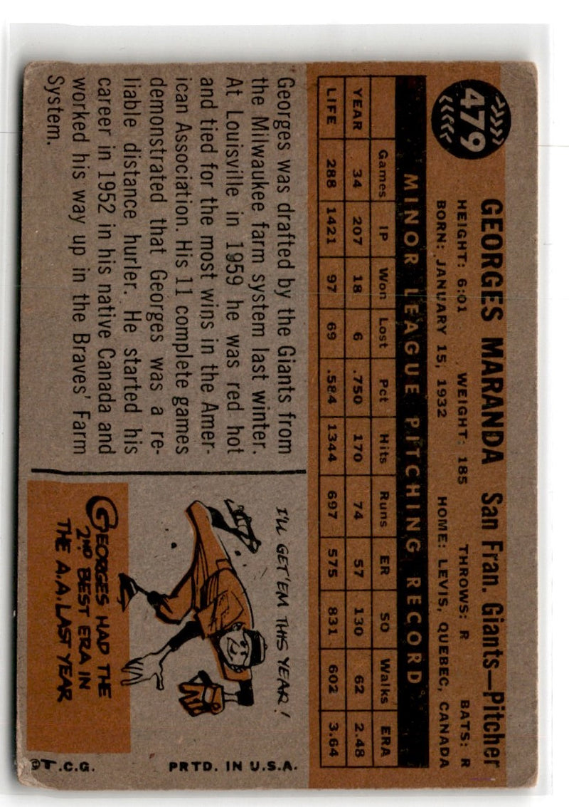 1960 Topps Georges Maranda