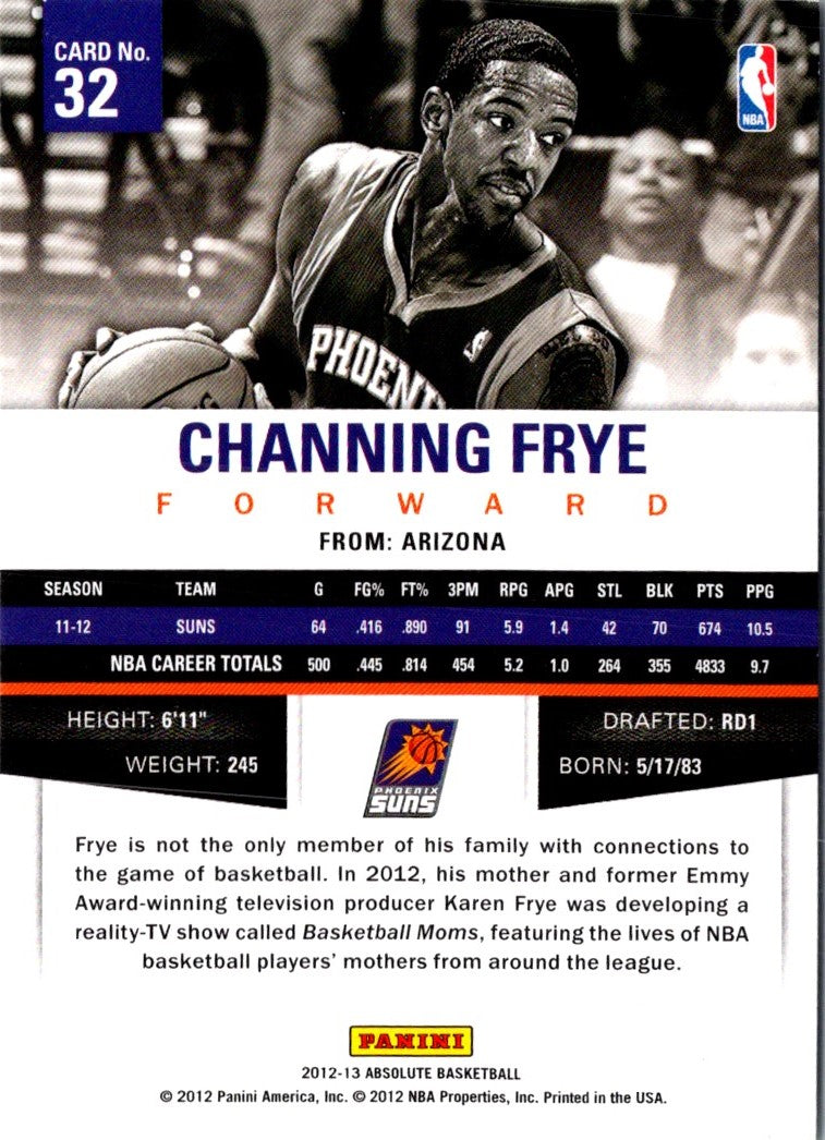 2012 Panini Absolute Channing Frye