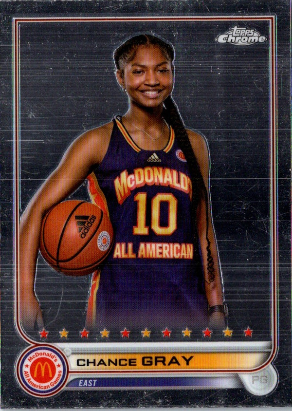 2022 Topps Chrome McDonald's All American Chance Gray #76