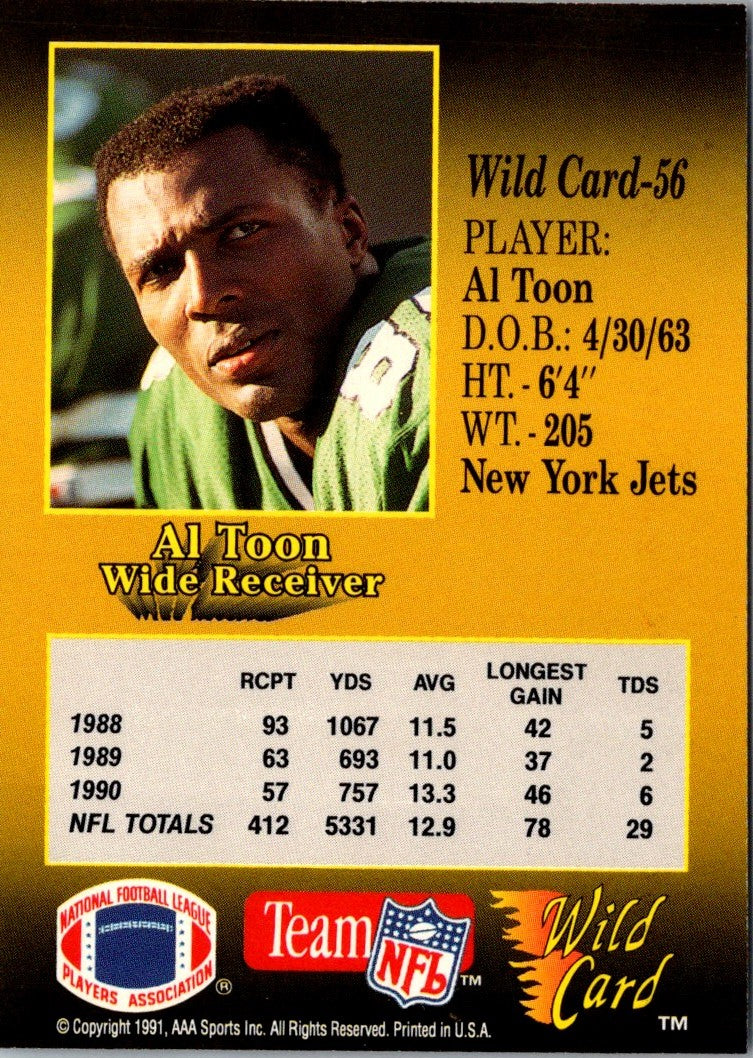 1991 Wild Card Al Toon