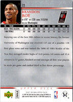 2007 Upper Deck Brandon Roy #72