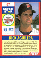 1991 Score 100 Superstars Rick Aguilera #67