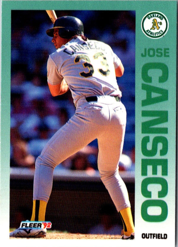 1992 Fleer Jose Canseco #252