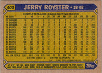 1987 Topps Jerry Royster #403