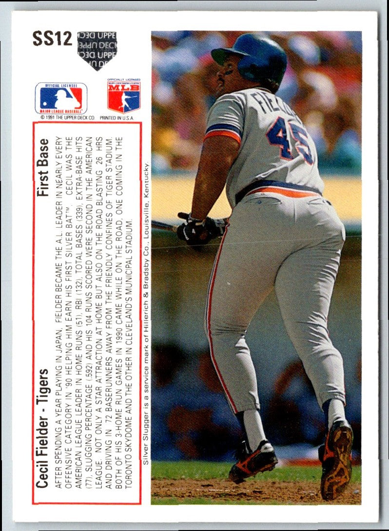 1991 Upper Deck Silver Sluggers Cecil Fielder