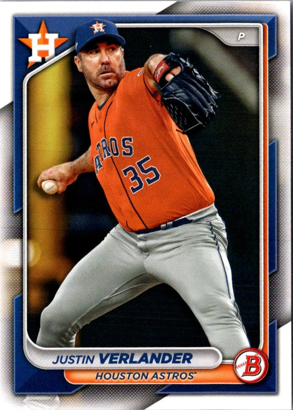 2024 Bowman Green Pattern Justin Verlander #48