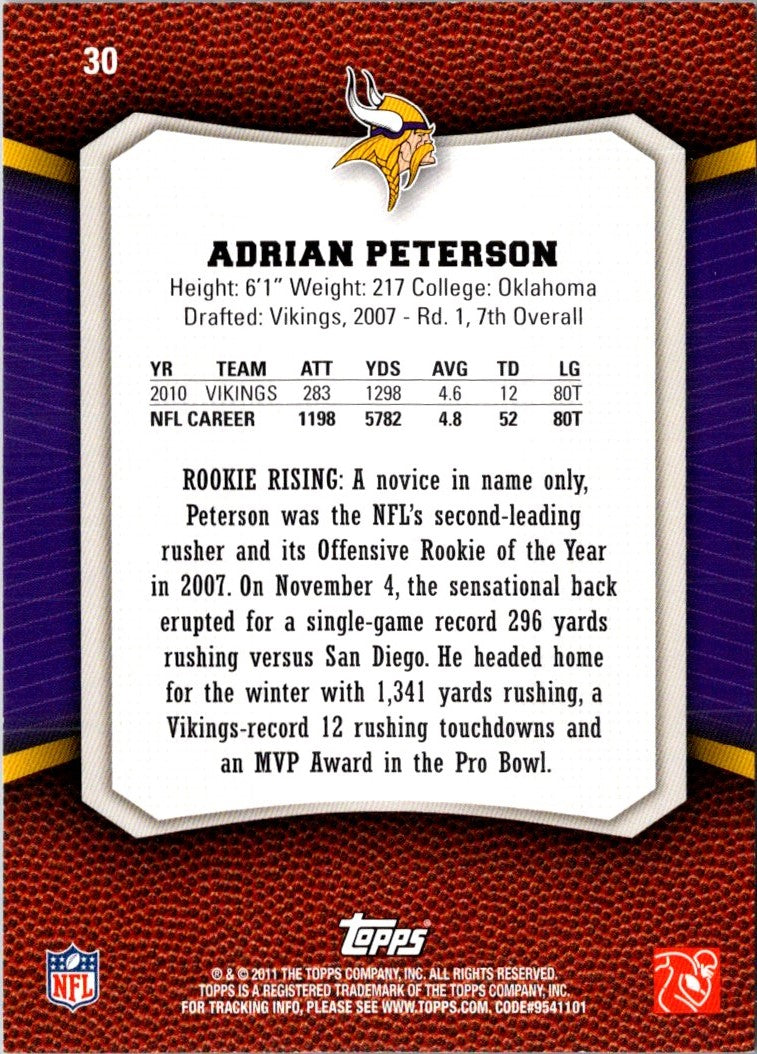 2011 Topps Rising Rookies Adrian Peterson