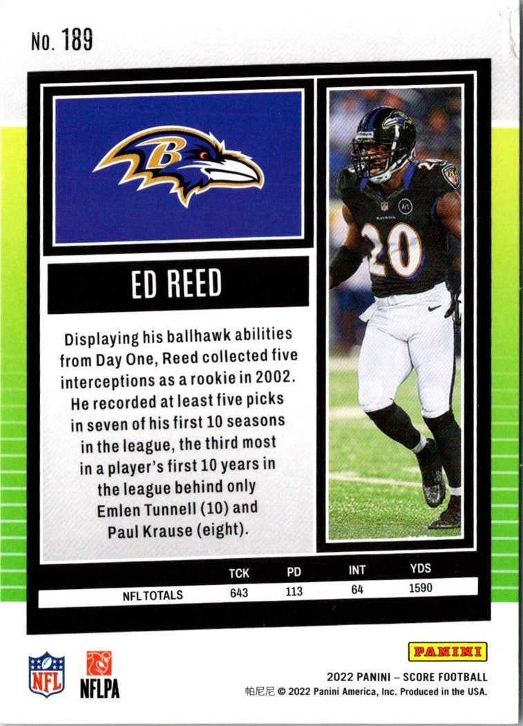 2022 Score Ed Reed