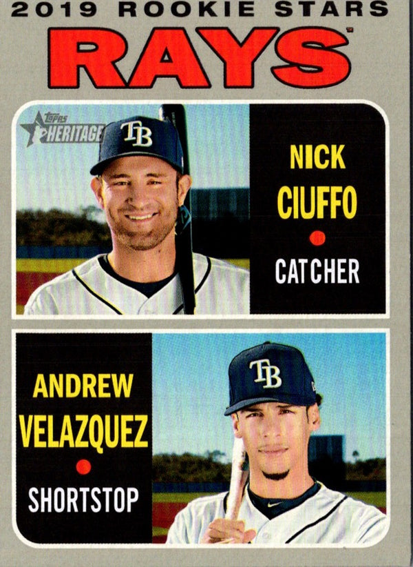 2019 Topps Heritage Andrew Velazquez/Nick Ciuffo #381 Rookie