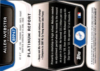 2012 Bowman Platinum Prospects Allen Webster #BPP47