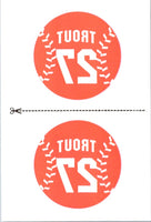2013 Panini Triple Play Tattoos Mike Trout #10