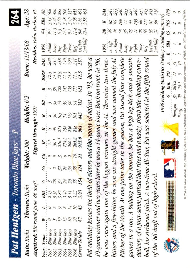 1997 Score Artist's Proofs White Border Pat Hentgen
