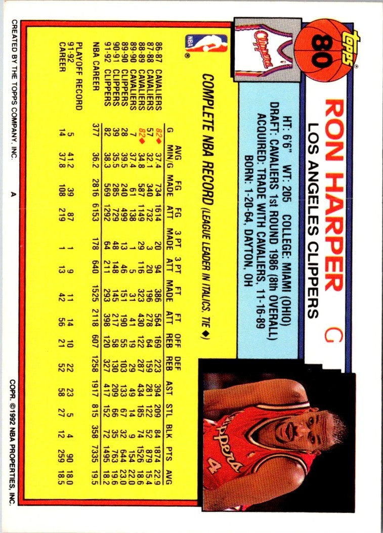 1992 Topps Ron Harper