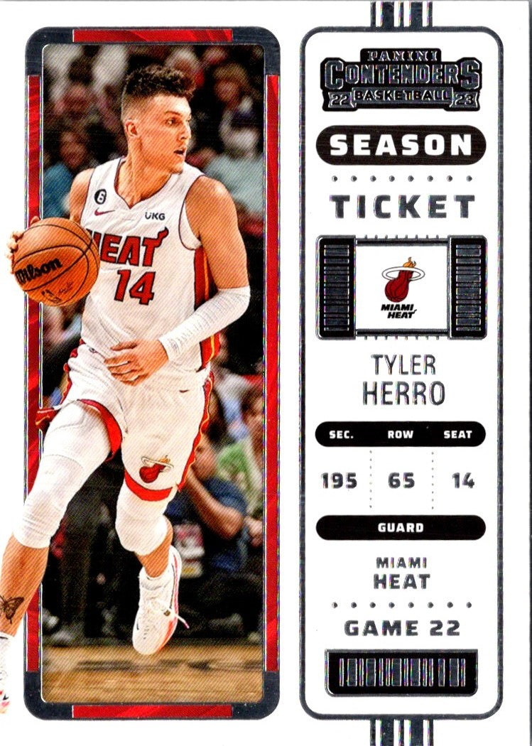 2022 Panini Contenders Game Ticket Red Tyler Herro