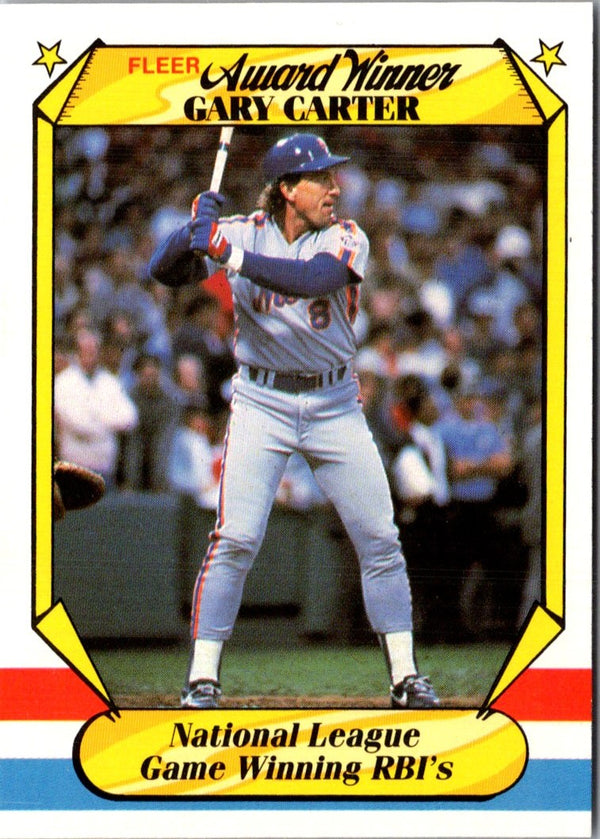 1987 Fleer Award Winners Gary Carter #7