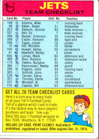 1974 Topps Team Checklists Checklist Buffalo Bills #NNOB