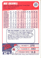 1990 Fleer Mike Greenwell #277