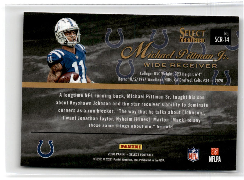 2020 Panini Select Certified Rookies Michael Pittman Jr.