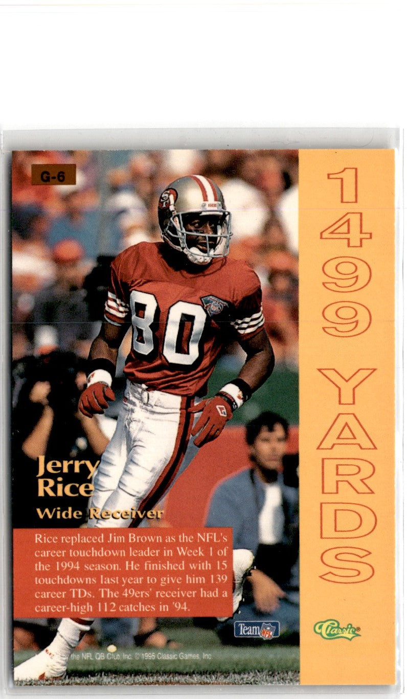 1995 Pro Line Grand Gainers Jerry Rice