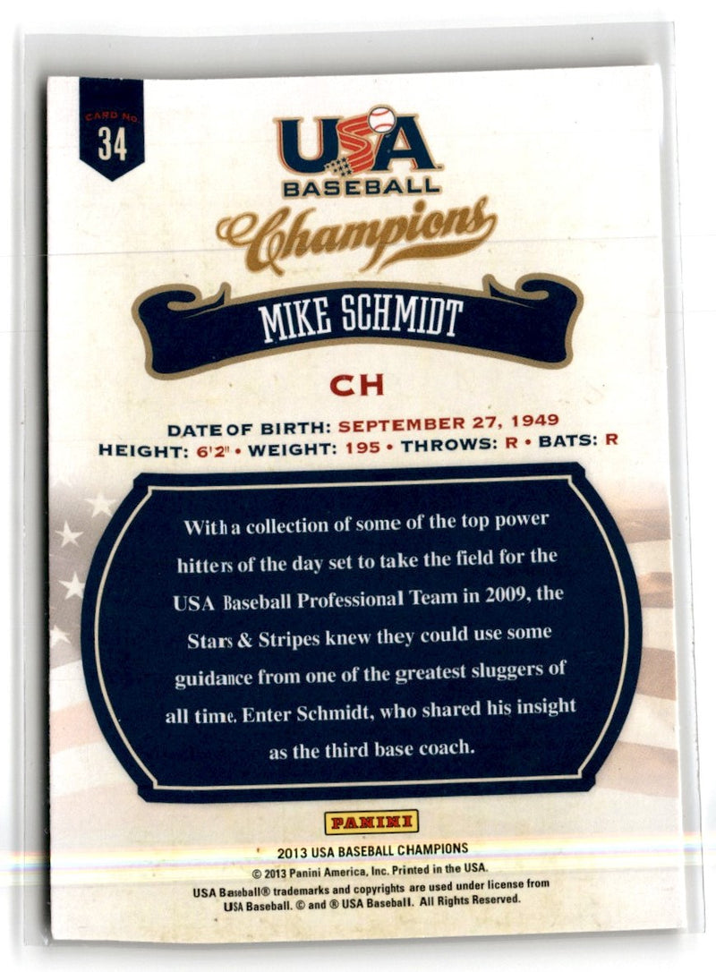 2013 Panini USA Champions Mike Schmidt