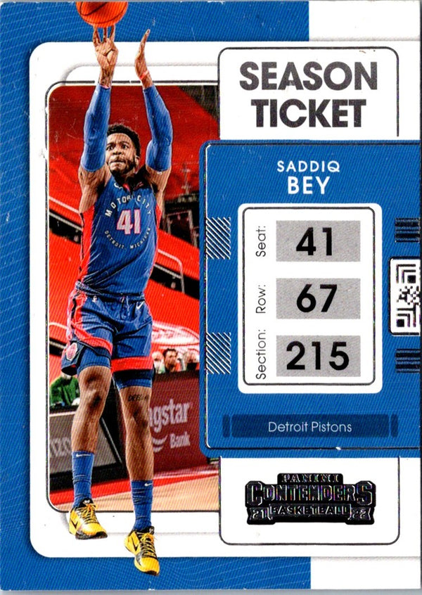 2021 Panini Contenders Ticket Saddiq Bey #98