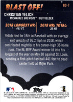 2019 Topps Big League Blast Off! Christian Yelich #BO-7