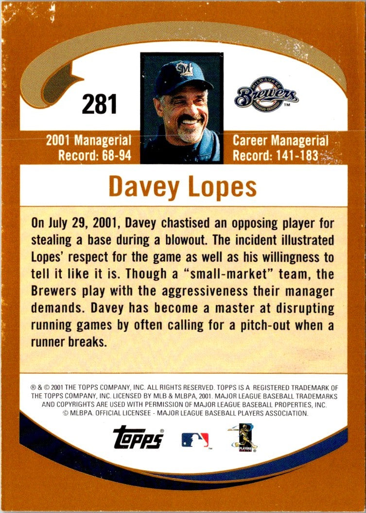 2002 Topps Limited Davey Lopes