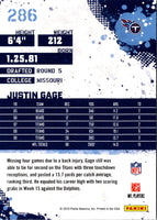 2010 Score Justin Gage #286