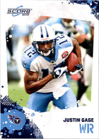 2010 Score Justin Gage #286