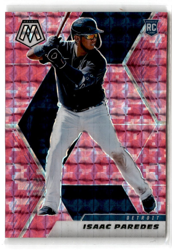 2021 Panini Mosaic Pink Camo Isaac Paredes #224