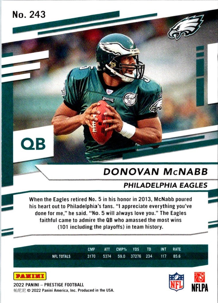 2022 Panini Prestige Donovan McNabb