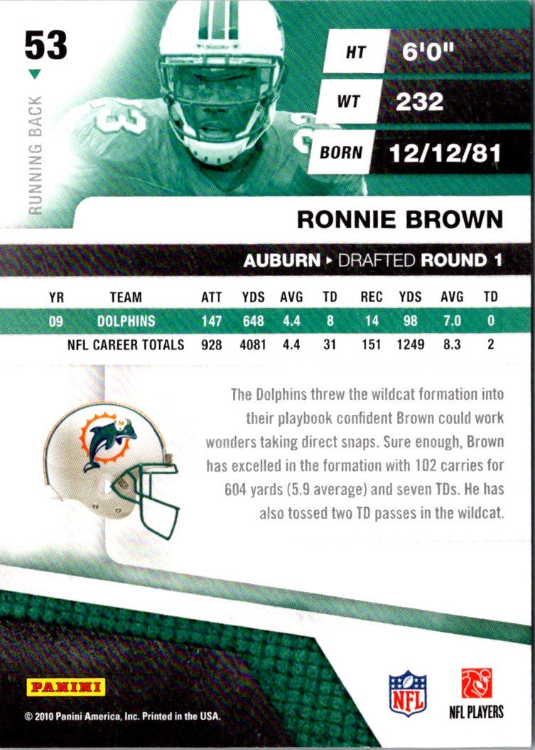 2010 Panini Absolute Memorabilia Ronnie Brown