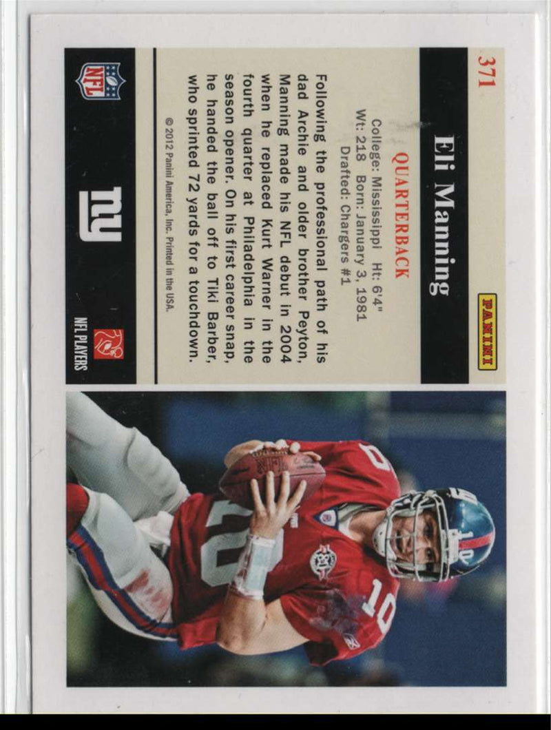 2012 Score RC Flashbacks Eli Manning